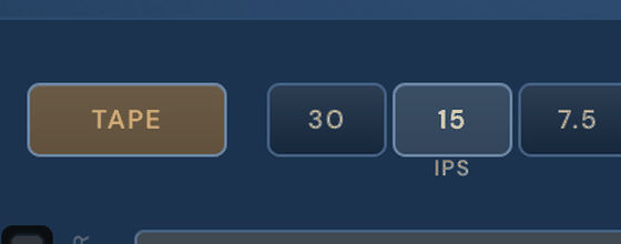 CS-V: the tape and speed (IPS) buttons